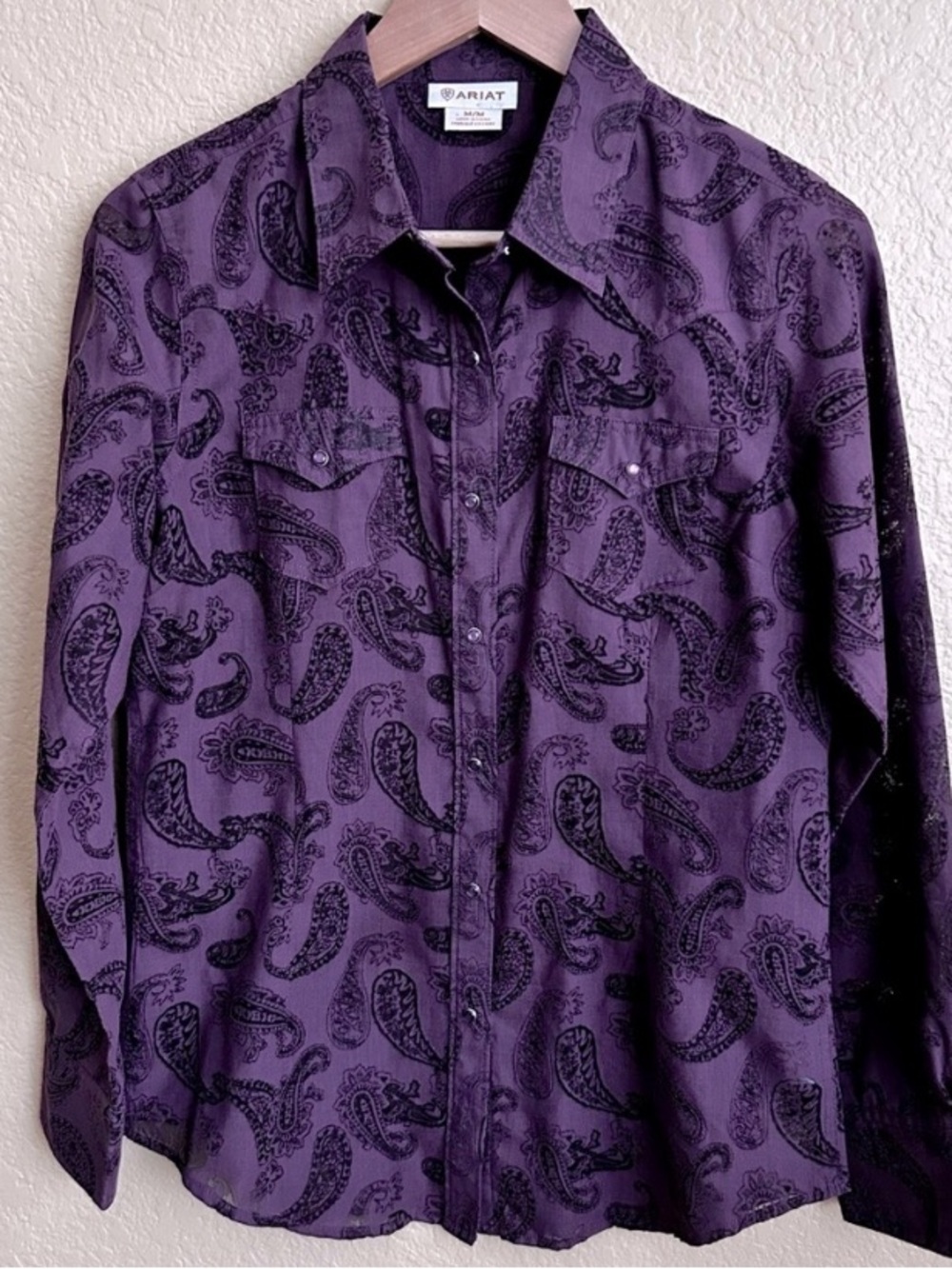 Ariat Western Long Sleeve Button Down Paisley Shirt